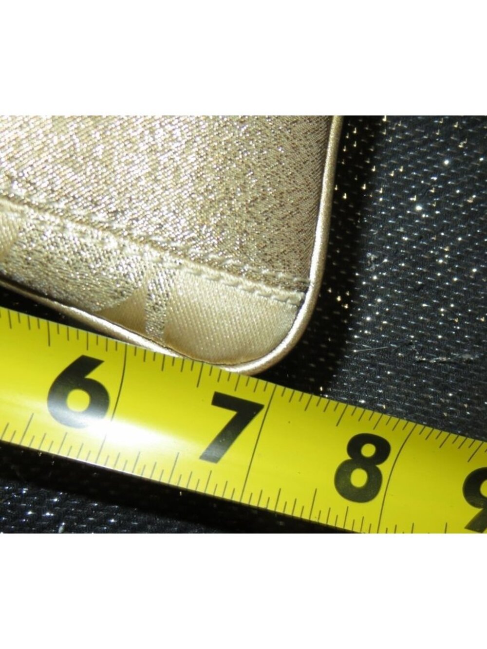 Coach 2008 Cursive Creed Shimmer Gold Studs Swingpack Crossbody Limited Edition - Picture 10 of 13